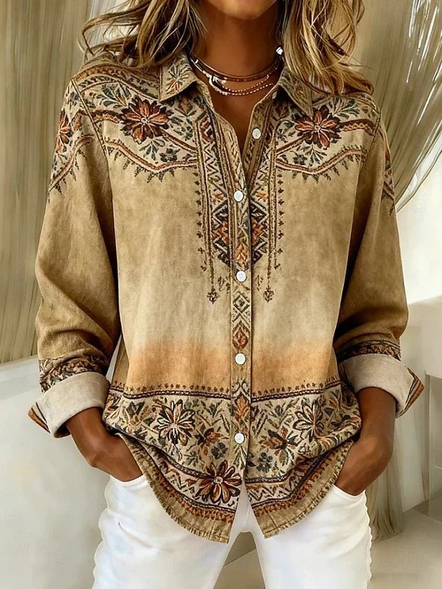ELIZA & MAREN | VINTAGE FLORAL BLOUSE FOR WOMEN