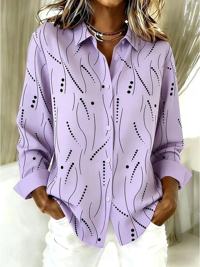 ELIZA & MAREN | ABSTRACT WAVE BLOUSE FOR WOMEN
