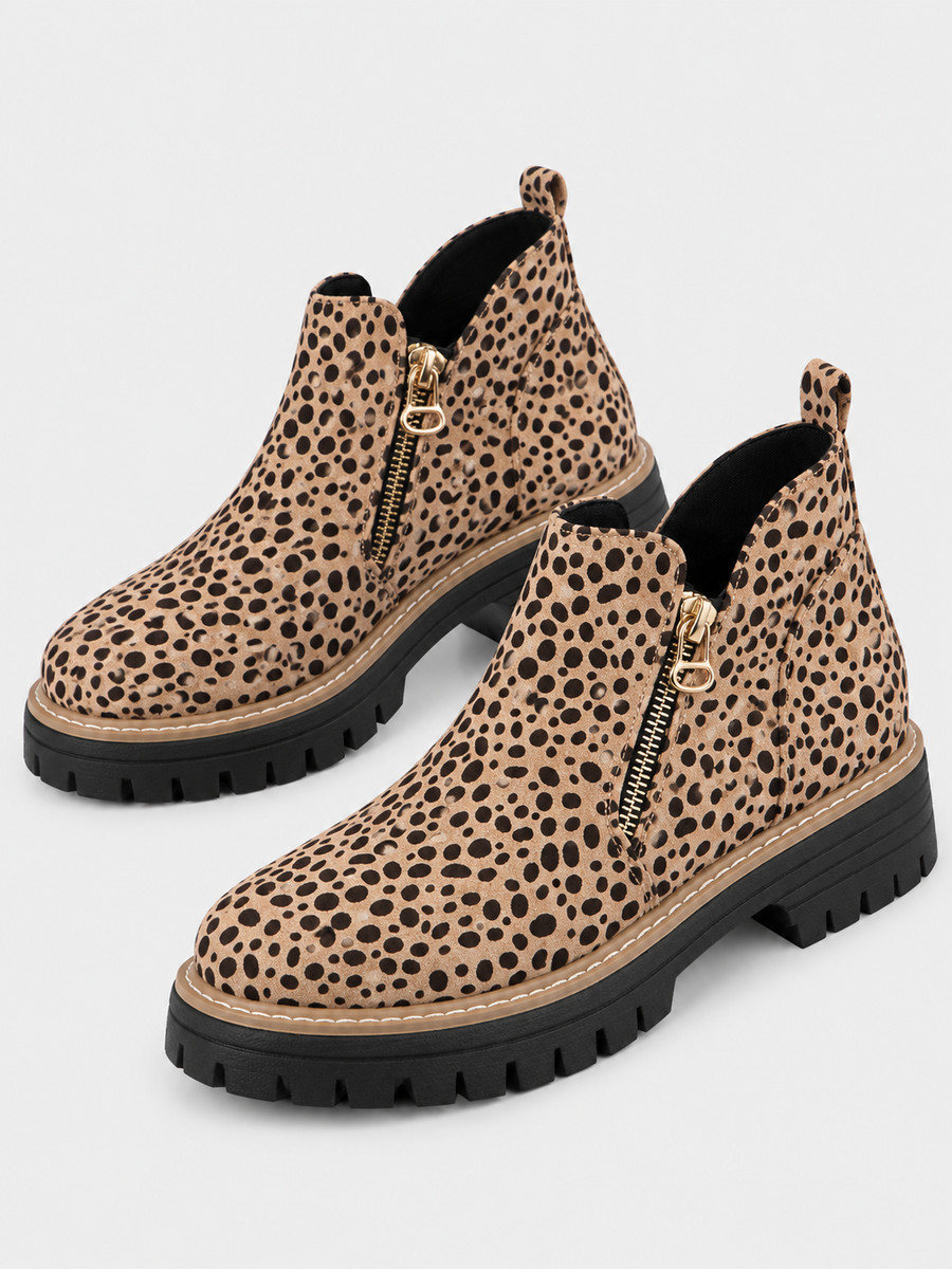 ELIZA & MAREN | SIDE ZIP WEDGE BOOTS FOR WOMEN
