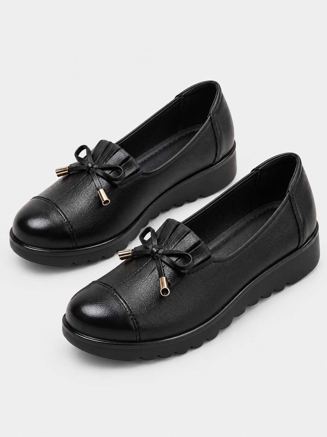 ELIZA & MAREN | ROUND TOE PLATFORM MOCCASINS FOR WOMEN