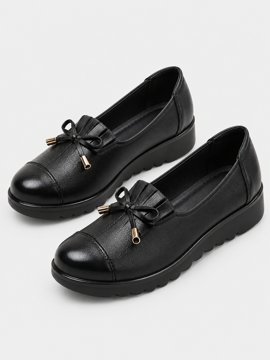 ELIZA & MAREN | ROUND TOE PLATFORM MOCCASINS FOR WOMEN