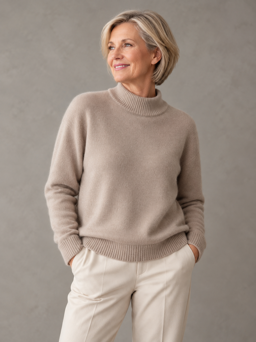ELIZA & MAREN | WOOL MOCK NECK SWEATER FOR WOMEN