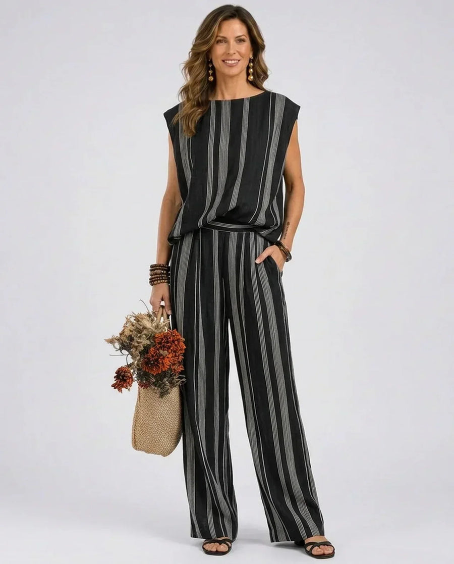 ELIZA & MAREN | ALESSIA BLACK TWO-PIECE SET FOR WOMEN