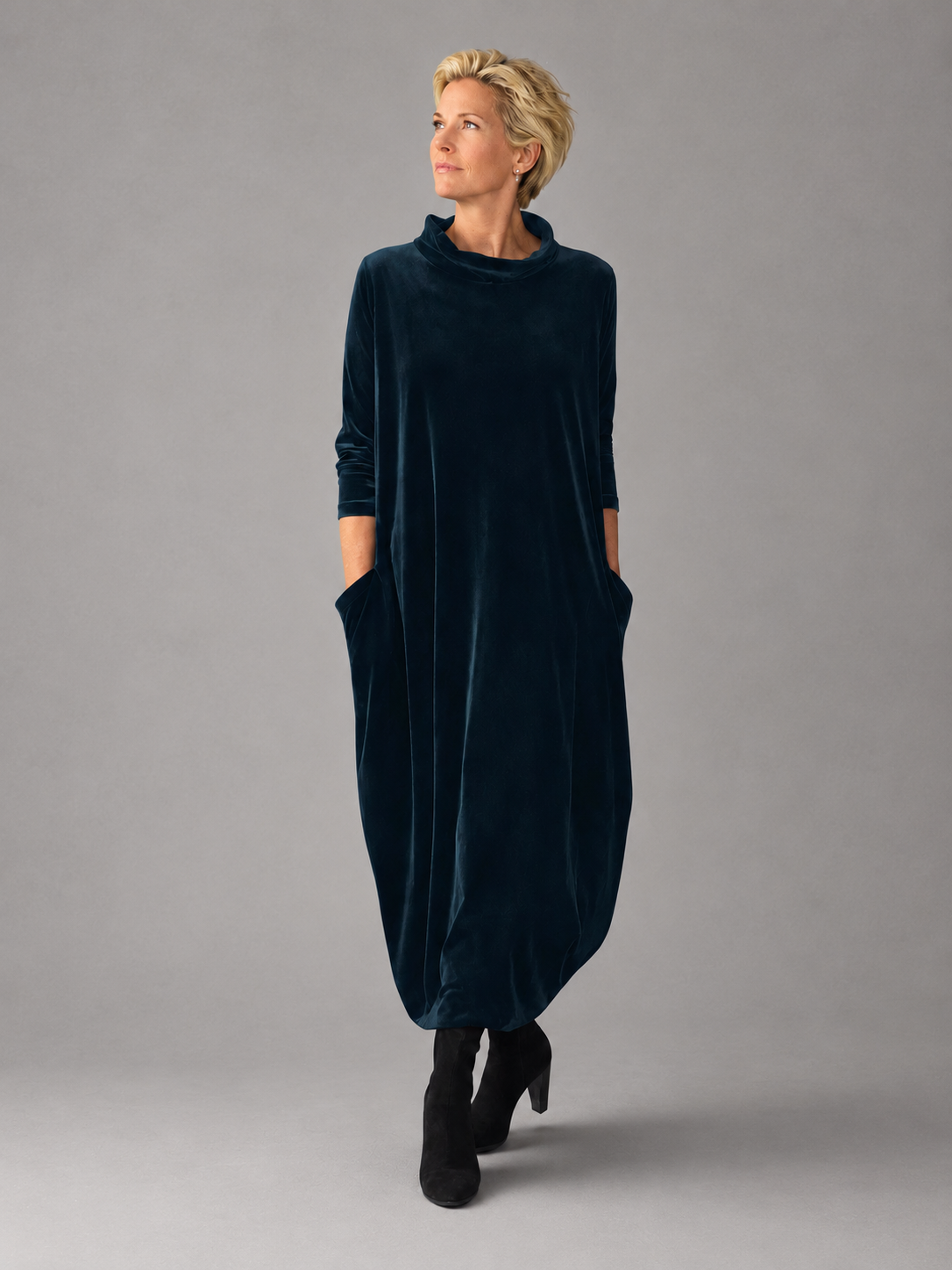 ELIZA & MAREN | VELVET COCOON MAXI DRESS FOR WOMEN