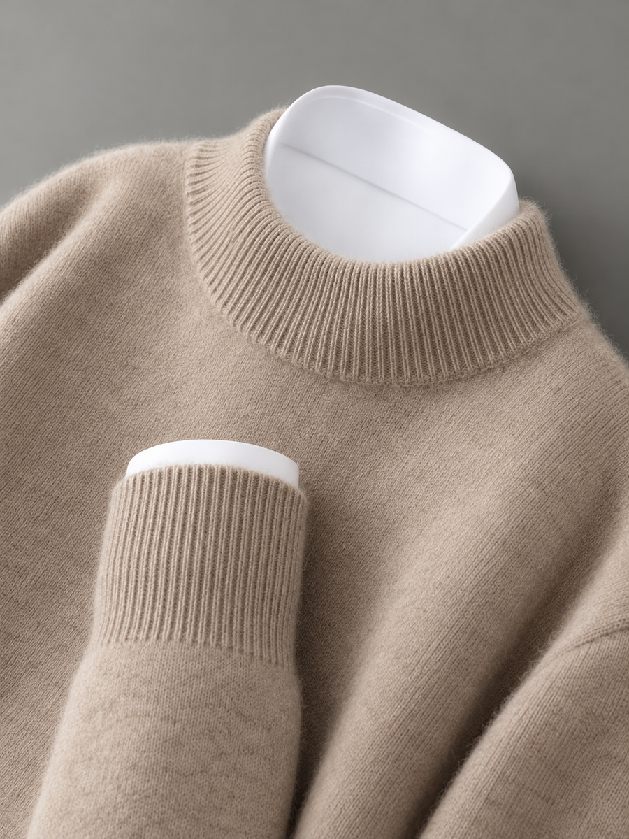 ELIZA & MAREN | WOOL MOCK NECK SWEATER FOR WOMEN