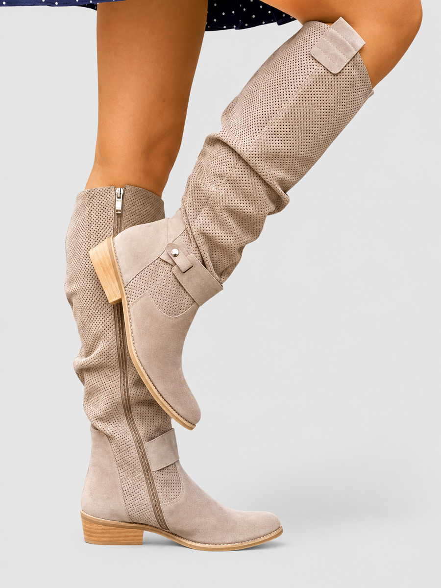 ELIZA & MAREN | TALL LOW-HEEL WESTERN BOOTS FOR WOMEN