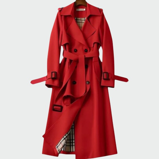 ELIZA & MAREN | BELTED LONG TRENCH COAT FOR WOMEN