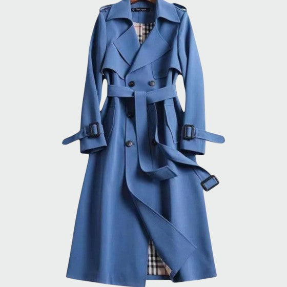 ELIZA & MAREN | BELTED LONG TRENCH COAT FOR WOMEN