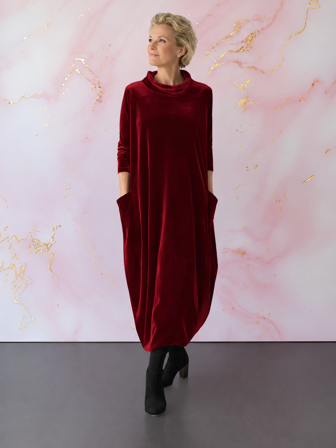 ELIZA & MAREN | VELVET COCOON MAXI DRESS FOR WOMEN