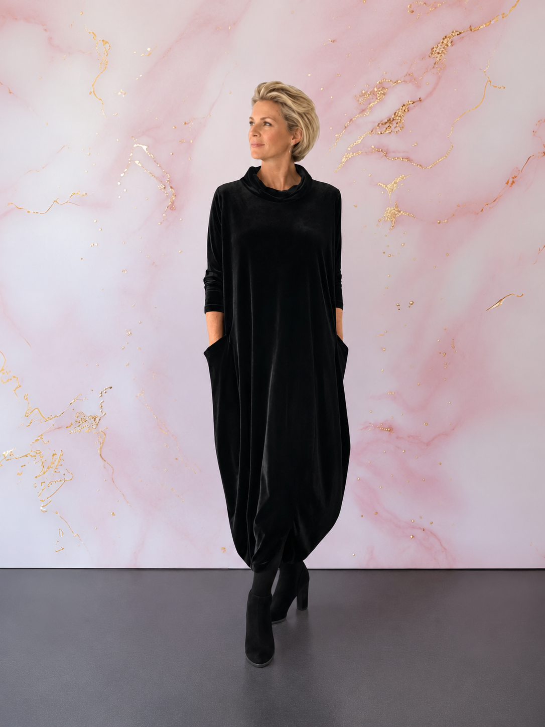 ELIZA & MAREN | VELVET COCOON MAXI DRESS FOR WOMEN