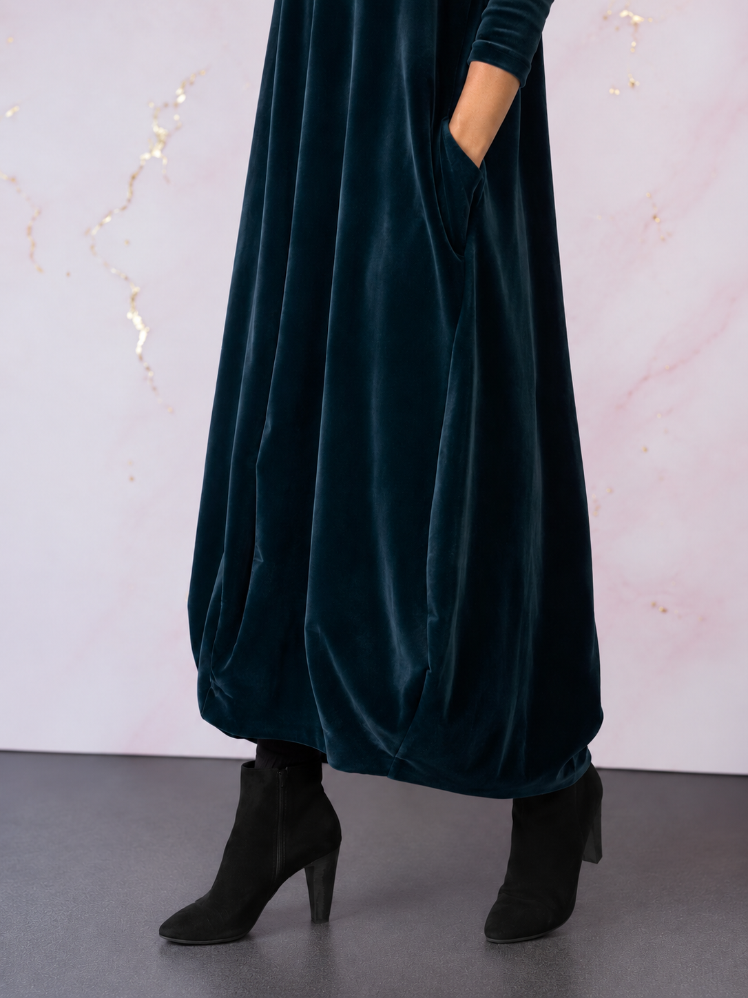ELIZA & MAREN | VELVET COCOON MAXI DRESS FOR WOMEN