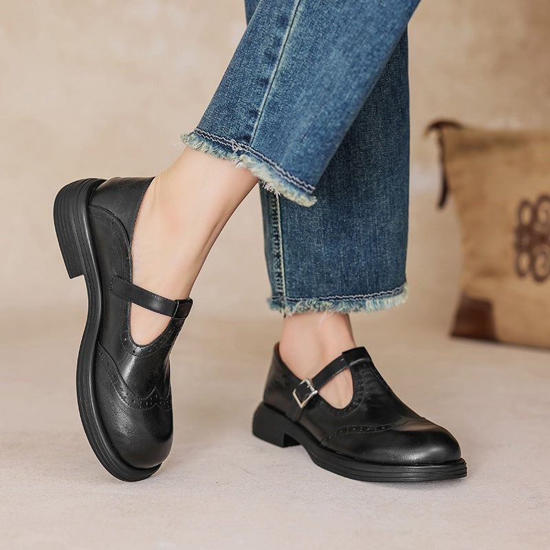 ELIZA & MAREN | T-STRAP BROGUE SHOES FOR WOMEN