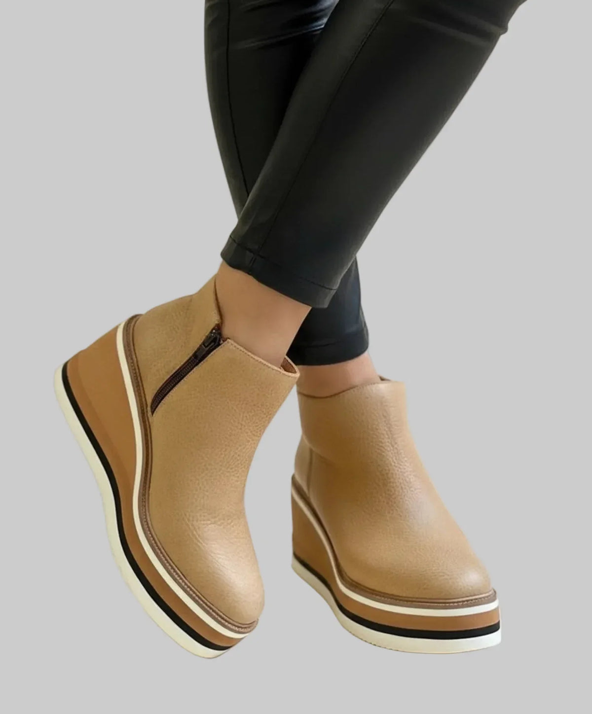 ELIZA & MAREN | WEDGE HEEL ANKLE BOOTS FOR WOMEN