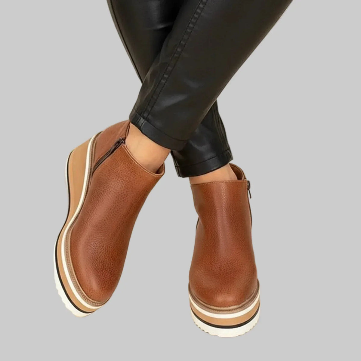 ELIZA & MAREN | WEDGE HEEL ANKLE BOOTS FOR WOMEN