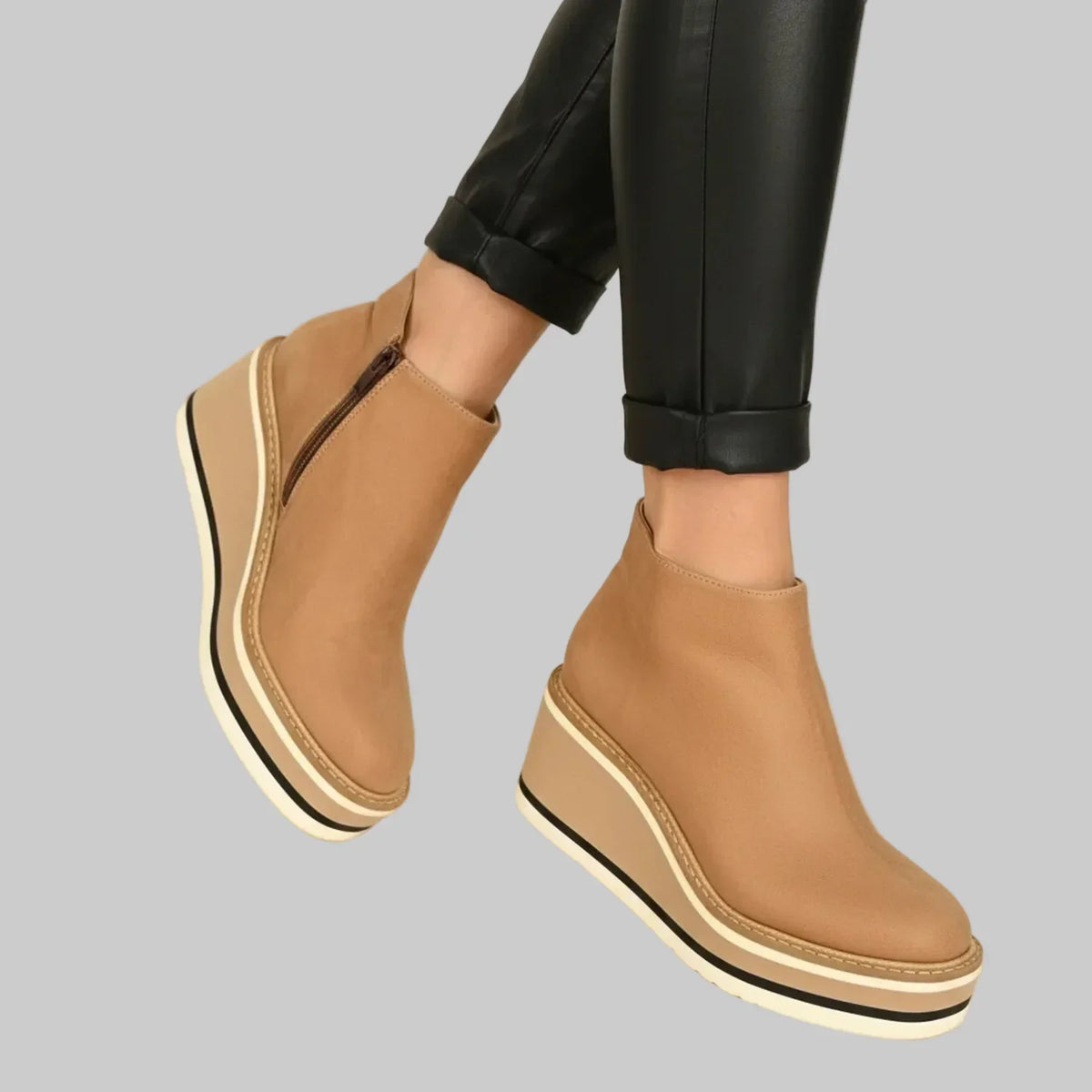 ELIZA & MAREN | WEDGE HEEL ANKLE BOOTS FOR WOMEN