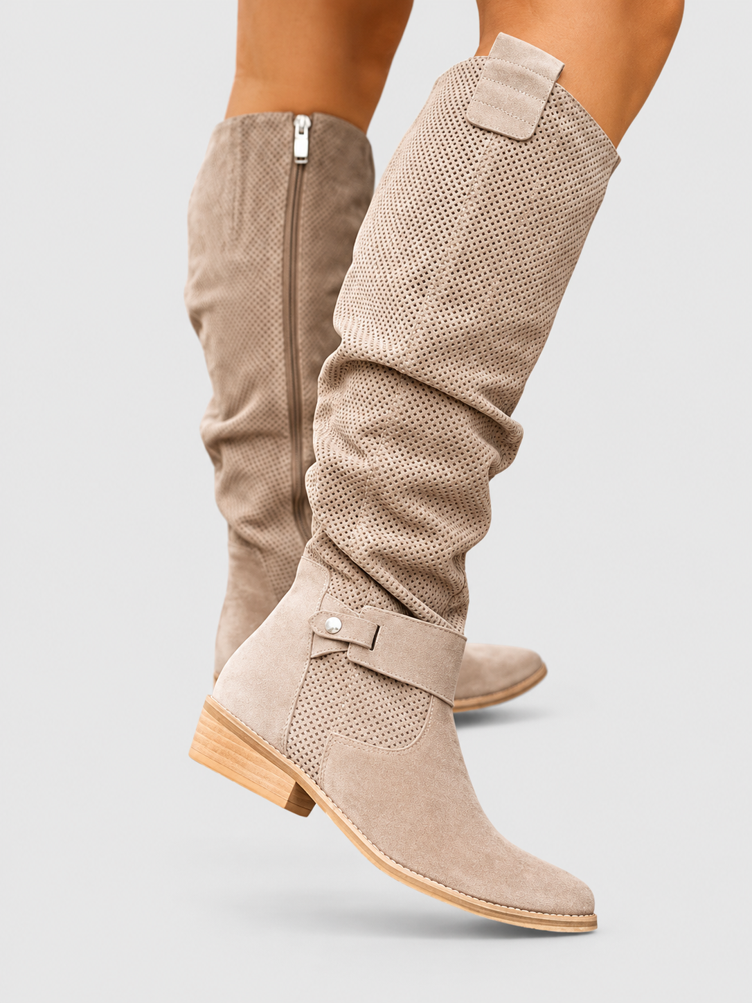 ELIZA & MAREN | TALL LOW-HEEL WESTERN BOOTS FOR WOMEN
