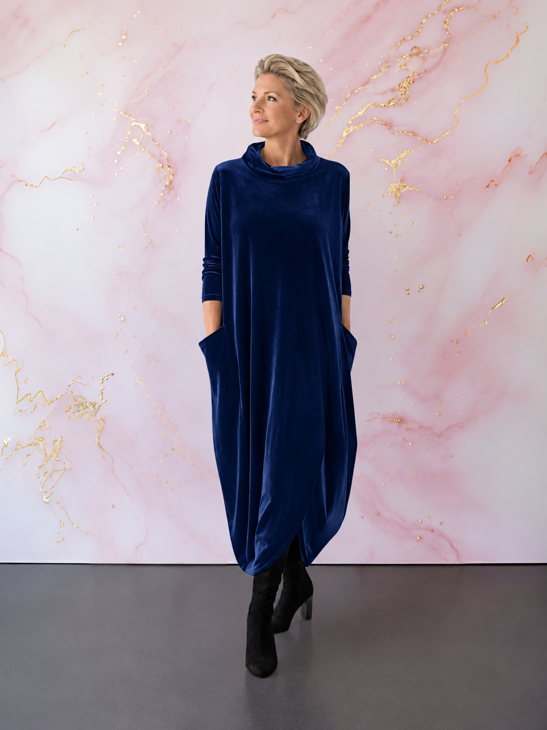 ELIZA & MAREN | VELVET COCOON MAXI DRESS FOR WOMEN
