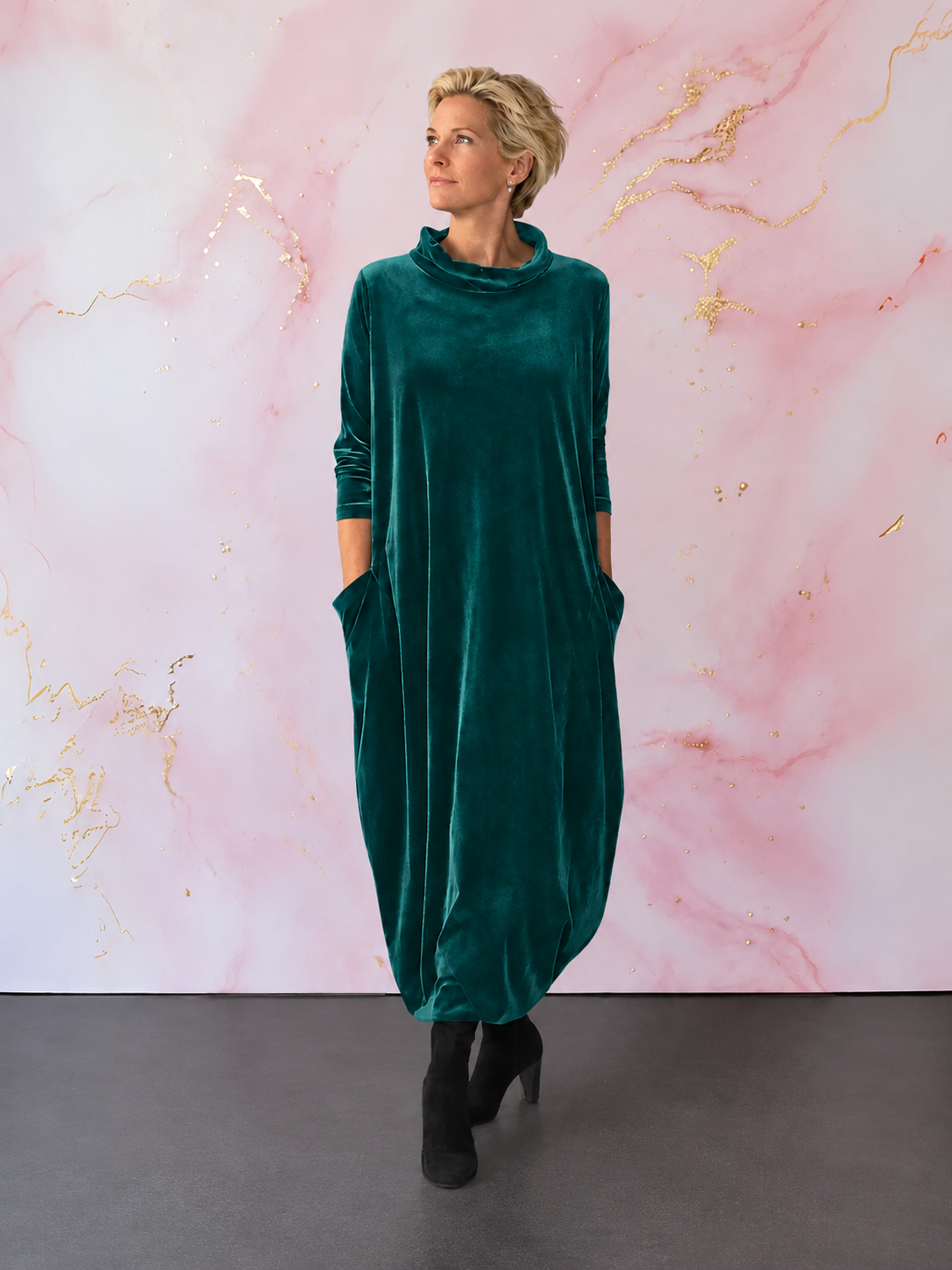 ELIZA & MAREN | VELVET COCOON MAXI DRESS FOR WOMEN