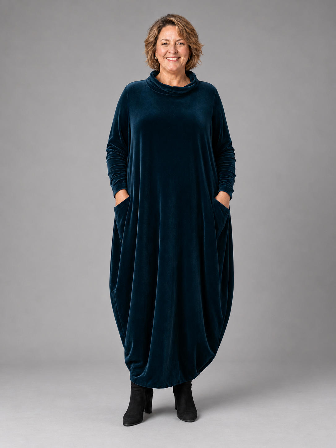 ELIZA & MAREN | VELVET COCOON MAXI DRESS FOR WOMEN