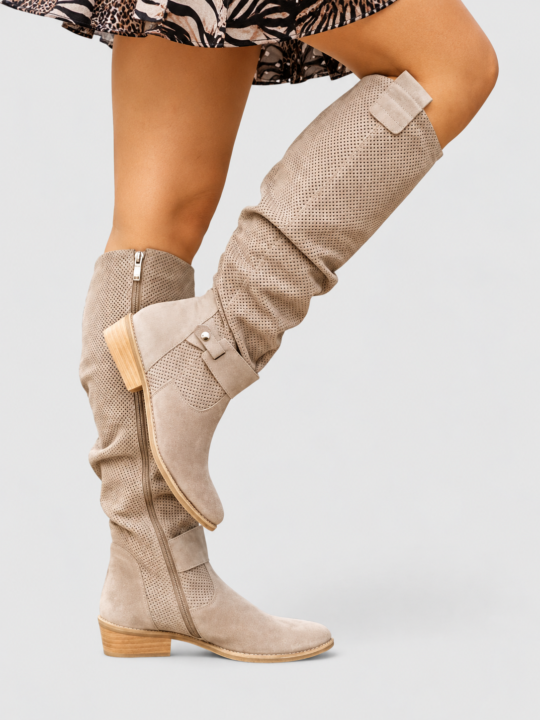 ELIZA & MAREN | TALL LOW-HEEL WESTERN BOOTS FOR WOMEN