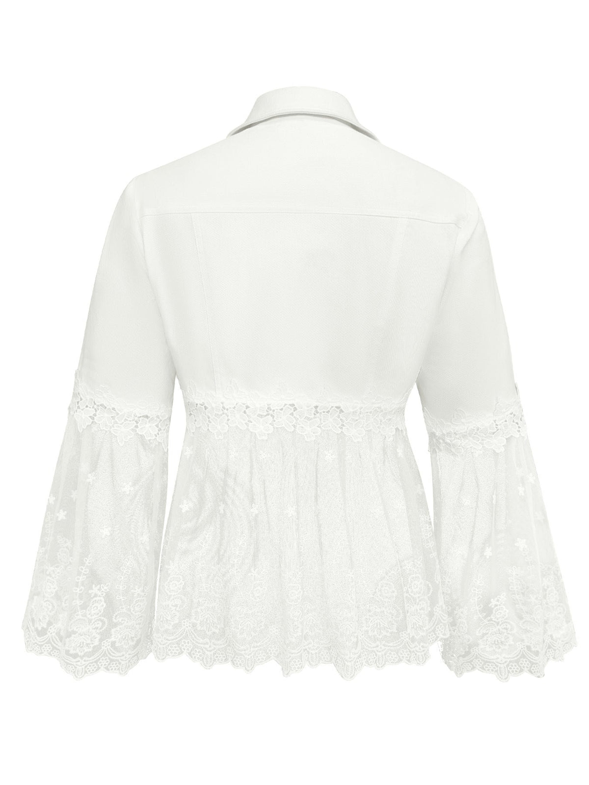 ELIZA & MAREN | LACE PANEL SHEER JACKET FOR WOMEN
