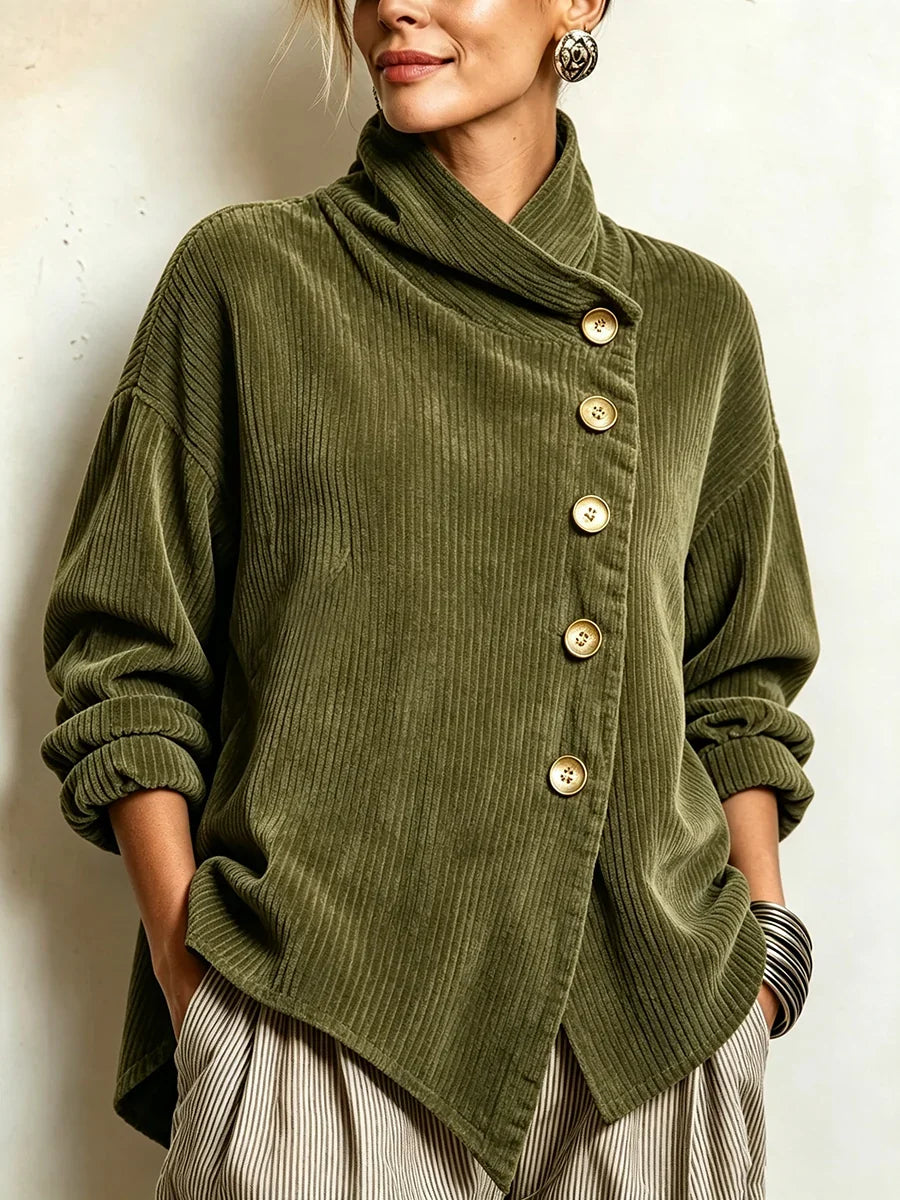 ELIZA & MAREN | CORDUROY BUTTON-UP TOP FOR WOMEN