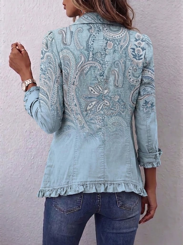 ELIZA & MAREN | VINTAGE PAISLEY RUFFLE JACKET FOR WOMEN