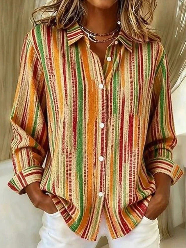 ELIZA & MAREN | MULTICOLOR STRIPED BLOUSE FOR WOMEN