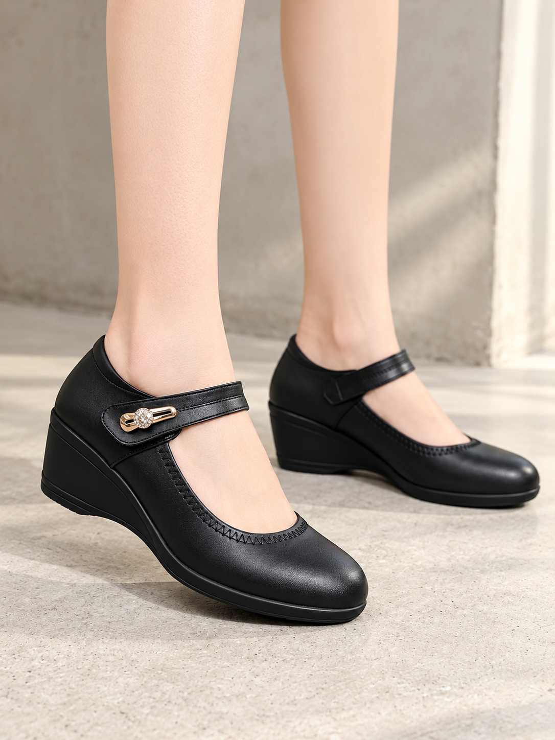 ELIZA & MAREN | CUSHIONED WEDGE PUMPS FOR WOMEN