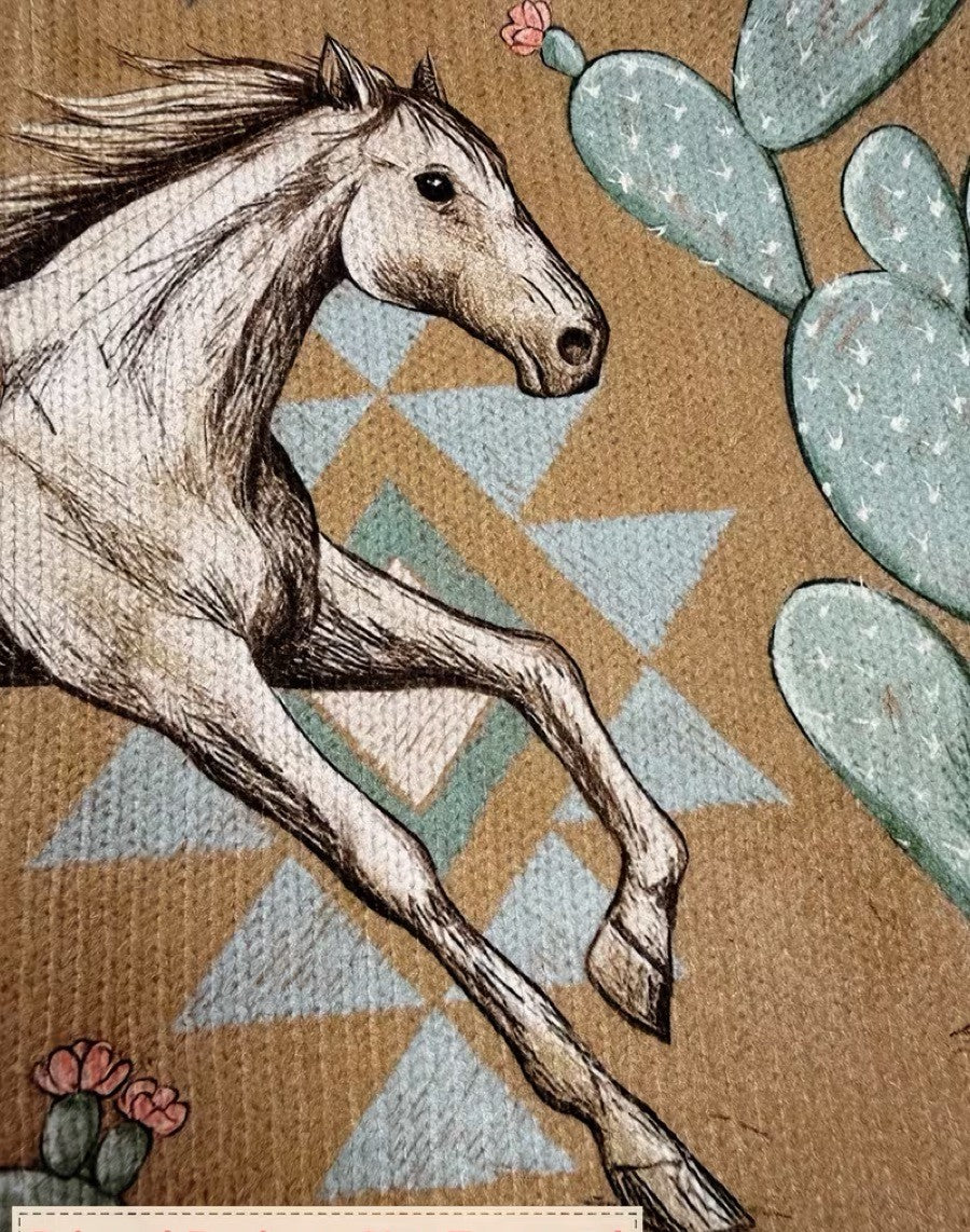 ELIZA & MAREN | HORSE CACTUS ZIP CARDIGAN FOR WOMEN