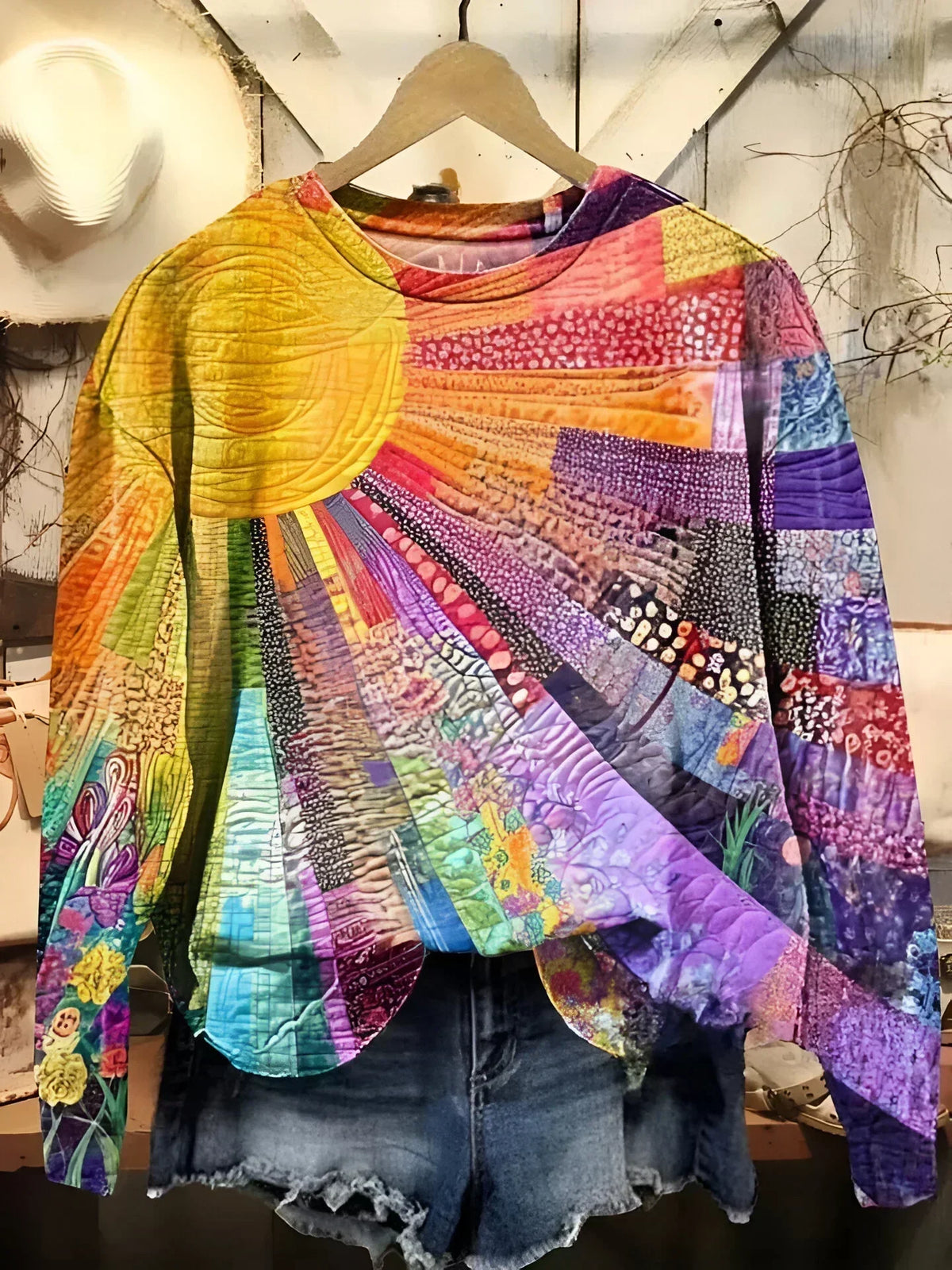 ELIZA & MAREN | SUN RAY KNIT SWEATER FOR WOMEN