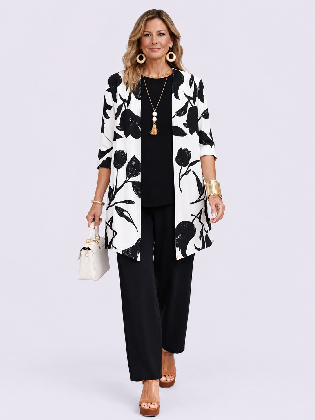 ELIZA & MAREN | ETHELINE BLACK THREE-PIECE SET FOR WOMEN