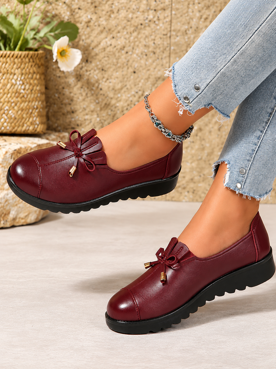 ELIZA & MAREN | ROUND TOE PLATFORM MOCCASINS FOR WOMEN