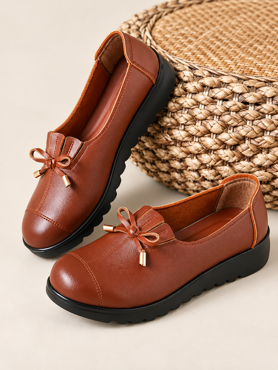 ELIZA & MAREN | ROUND TOE PLATFORM MOCCASINS FOR WOMEN
