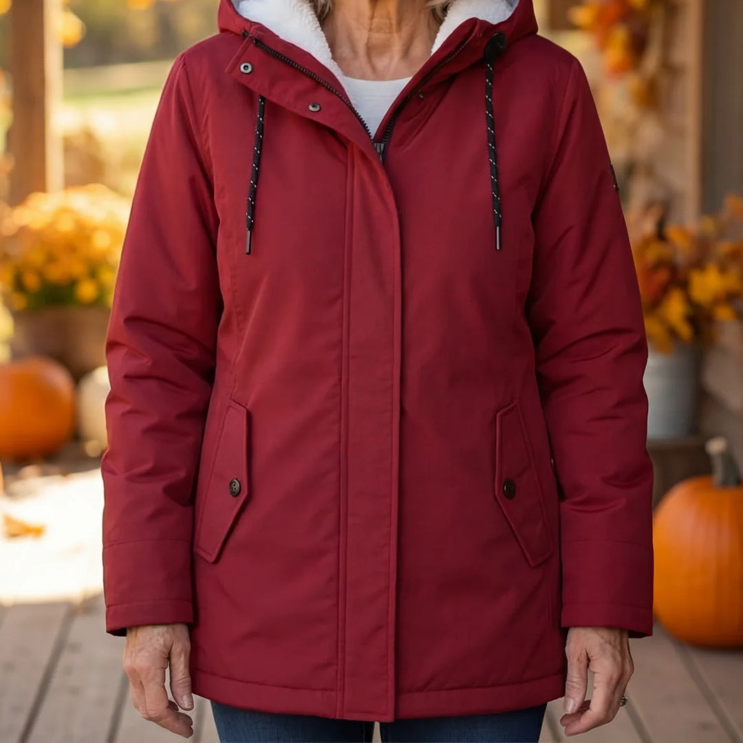 ELIZA & MAREN | FLEECE LINED HOODED PARKA FOR WOMEN