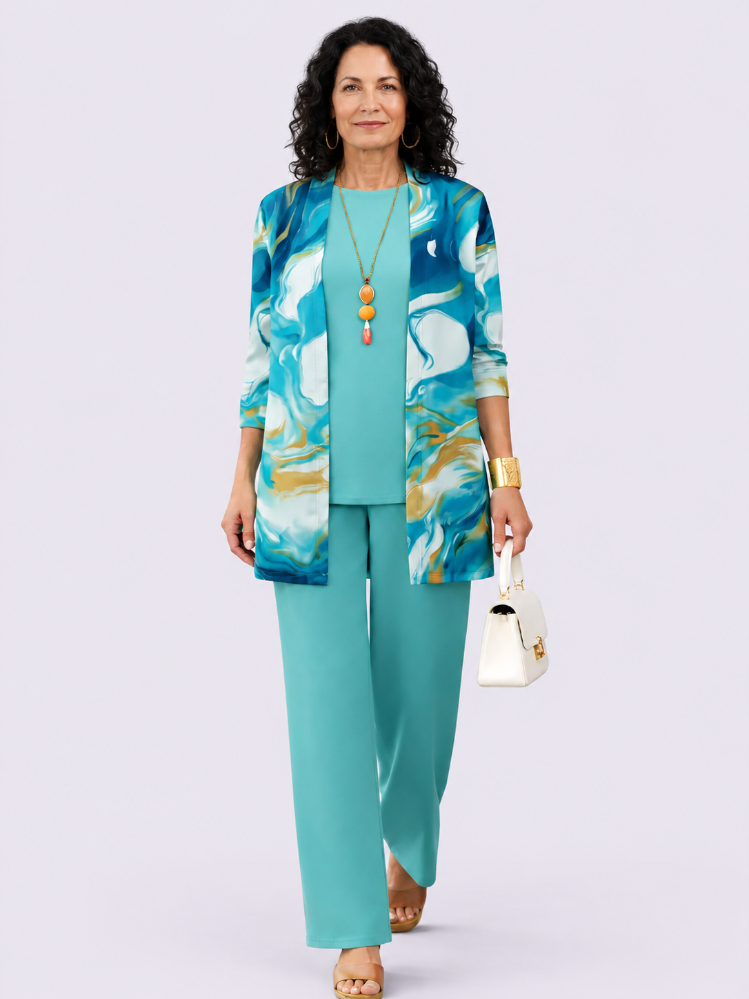 ELIZA & MAREN | GALENA BLUE THREE-PIECE SET FOR WOMEN
