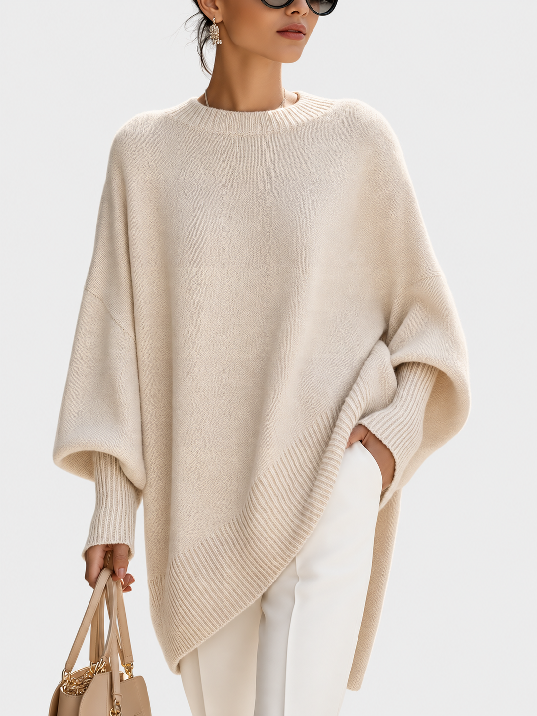 ELIZA & MAREN | OVERSIZED DRAPED PONCHO FOR WOMEN