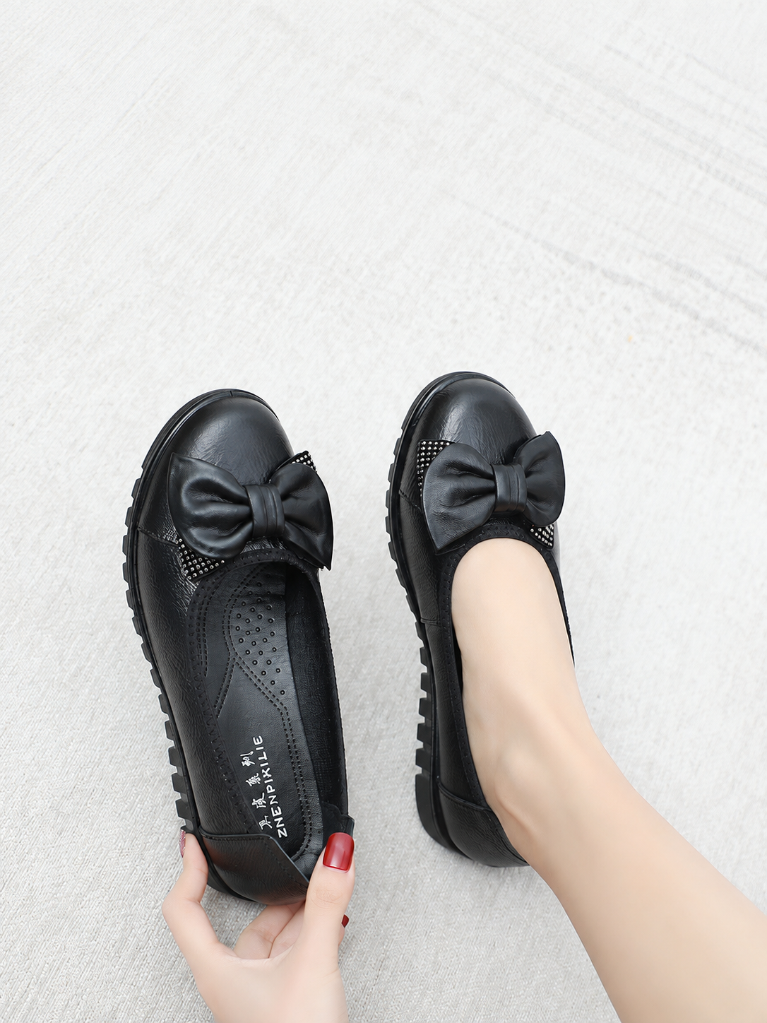 ELIZA & MAREN | BOW SLIP-ON SHOES FOR WOMEN