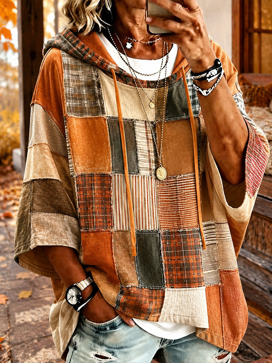 ELIZA & MAREN | GABRIELA AUTUMN PATCHWORK HOODIE FOR WOMEN