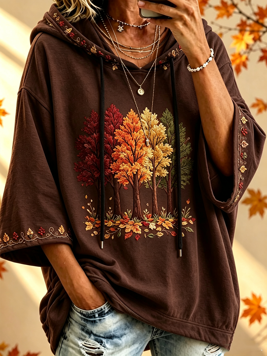 ELIZA & MAREN | MARIA AUTUMN PRINT HOODIE FOR WOMEN
