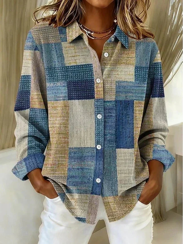 ELIZA & MAREN | VINTAGE PATCHWORK BLOUSE FOR WOMEN