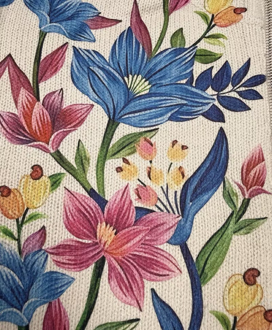 ELIZA & MAREN | BOTANICAL GARDEN ZIP CARDIGAN FOR WOMEN