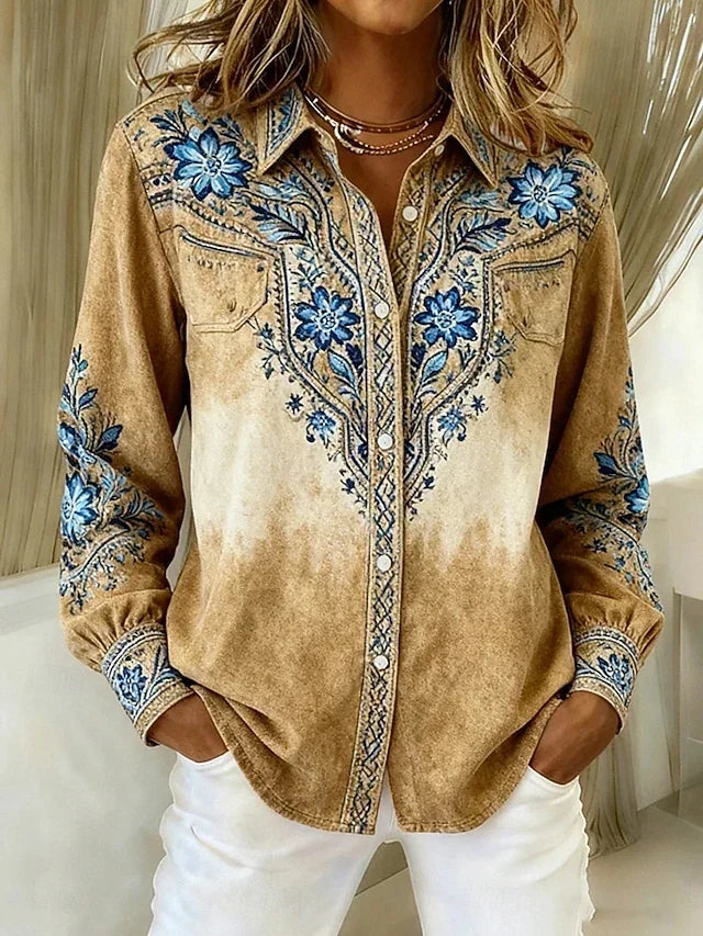ELIZA & MAREN | WESTERN BOTANICAL BLOUSE FOR WOMEN