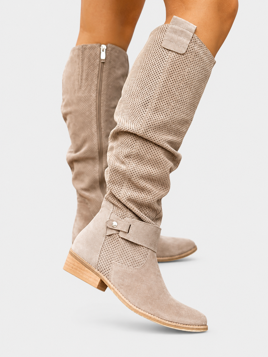 ELIZA & MAREN | TALL LOW-HEEL WESTERN BOOTS FOR WOMEN