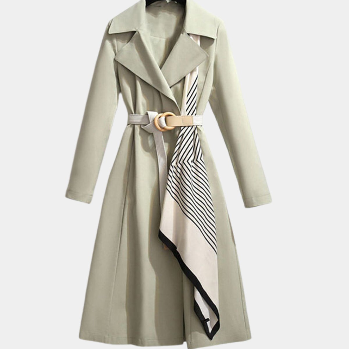 ELIZA & MAREN | CLASSIC BELTED MIDI TRENCH FOR WOMEN