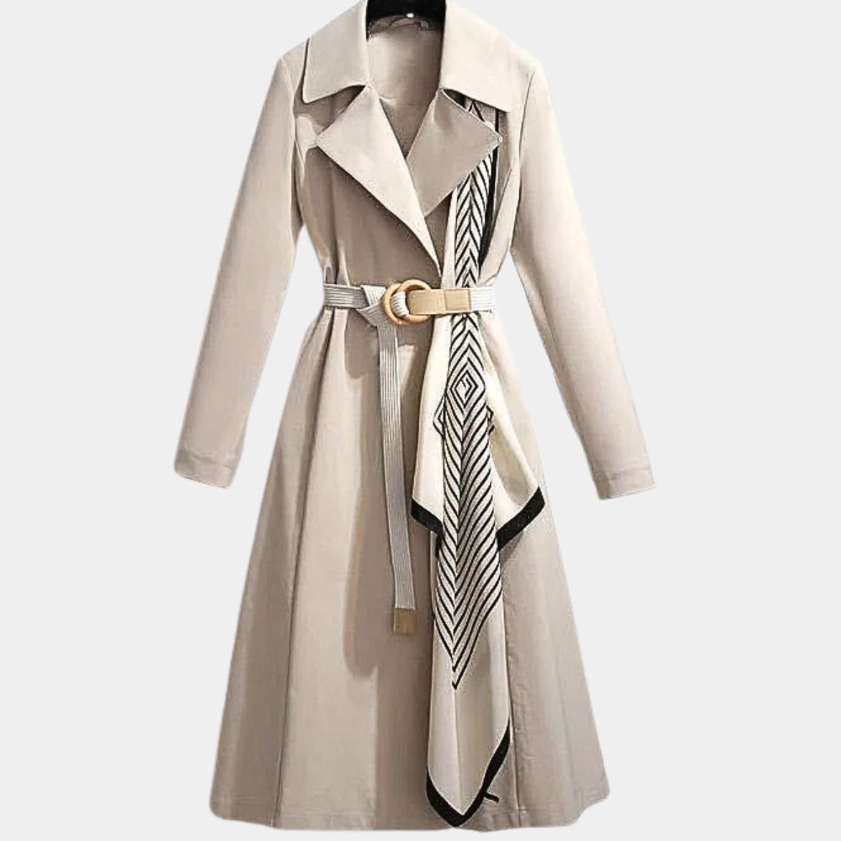 ELIZA & MAREN | CLASSIC BELTED MIDI TRENCH FOR WOMEN