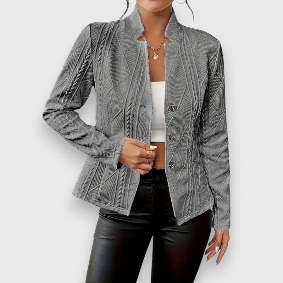 ELIZA & MAREN | TEXTURED BUTTON FRONT CARDIGAN FOR WOMEN