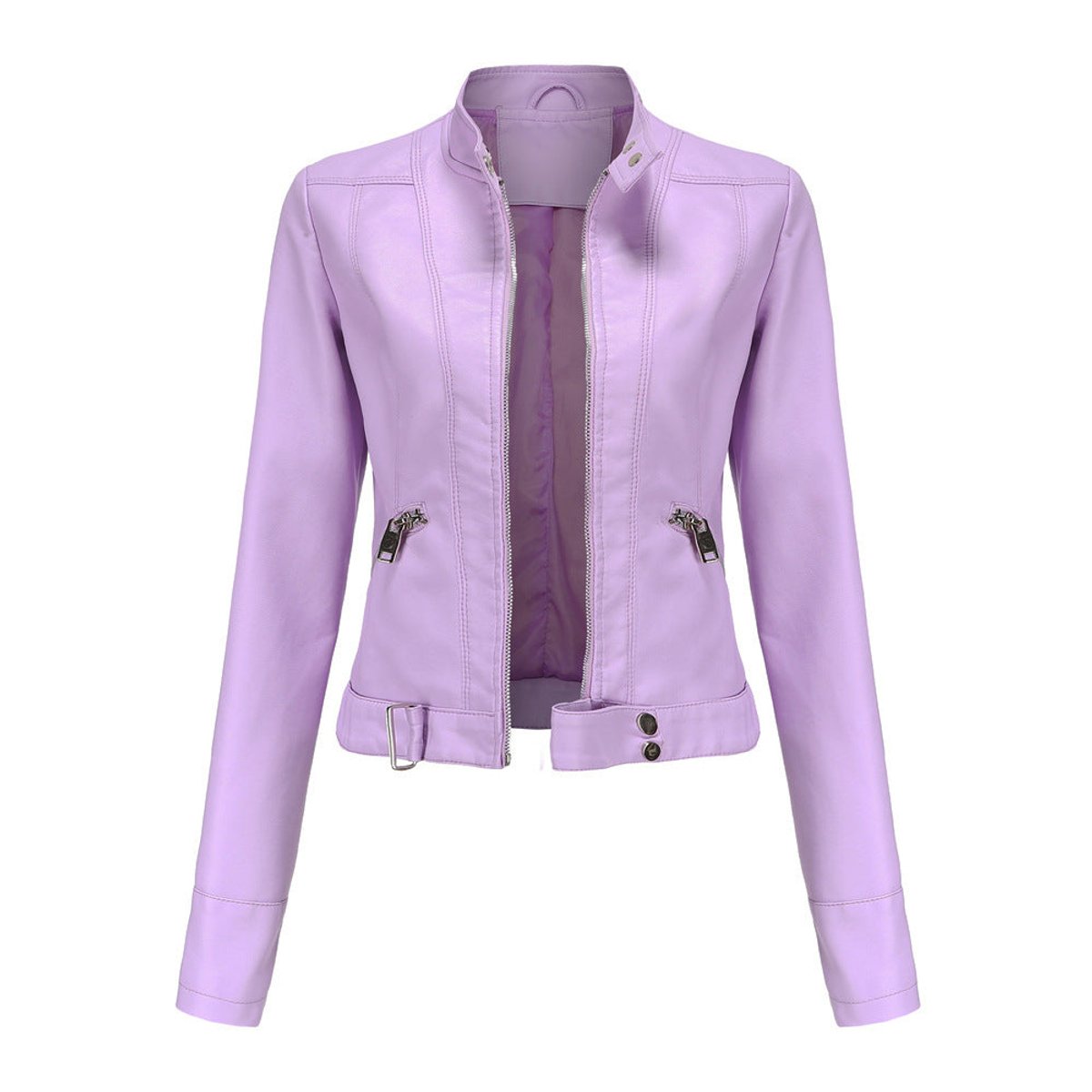 ELIZA & MAREN | CROPPED STAND COLLAR JACKET FOR WOMEN
