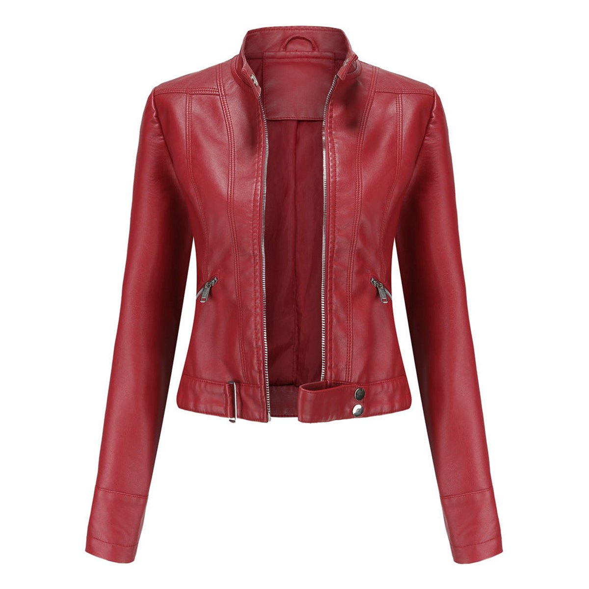 ELIZA & MAREN | CROPPED STAND COLLAR JACKET FOR WOMEN