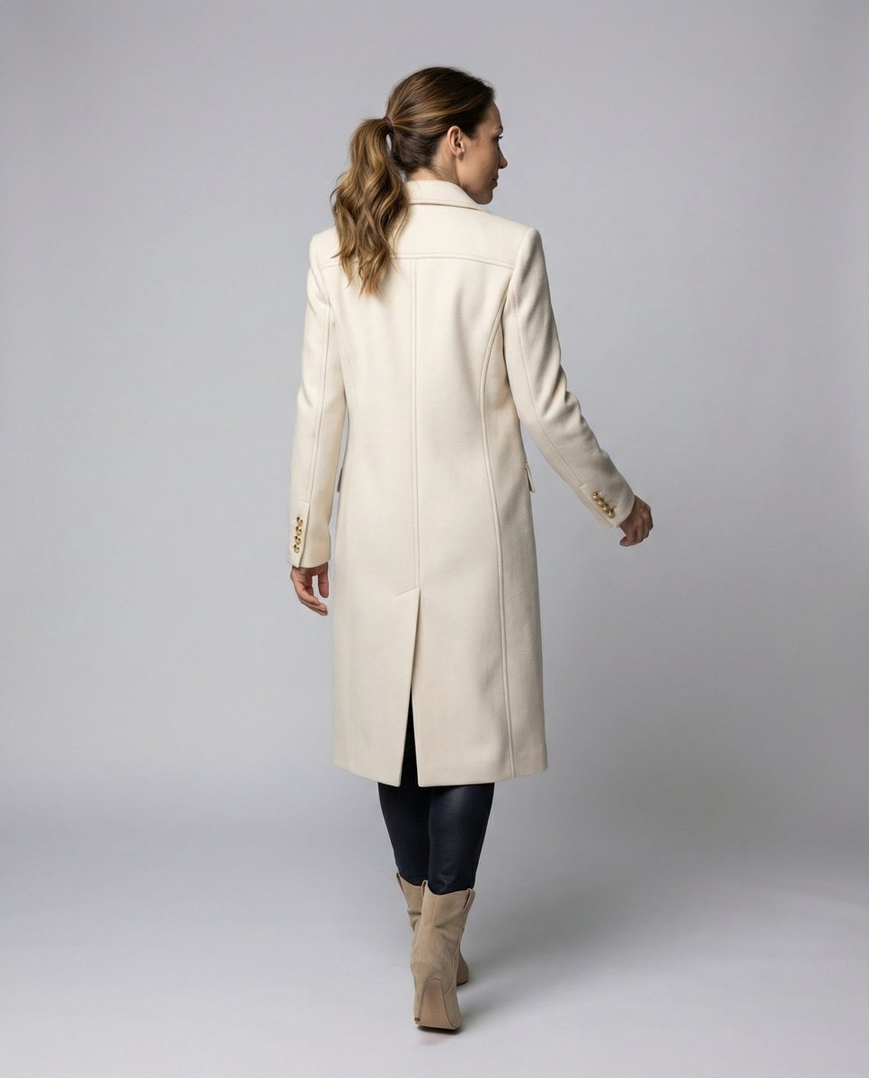 ELIZA & MAREN | LONGLINE BUTTON OVERCOAT FOR WOMEN
